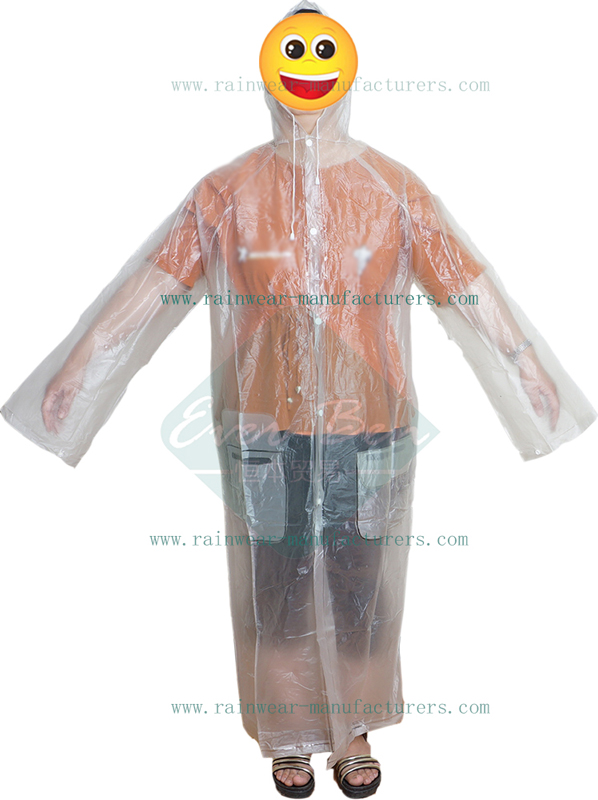 Clear PVC lightweight rain gear-womens pvc raincoat-clear pvc raincoat-plastic rain suit